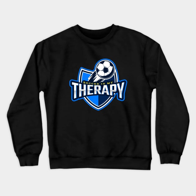 Soccer Is My Therapy Crewneck Sweatshirt by poc98